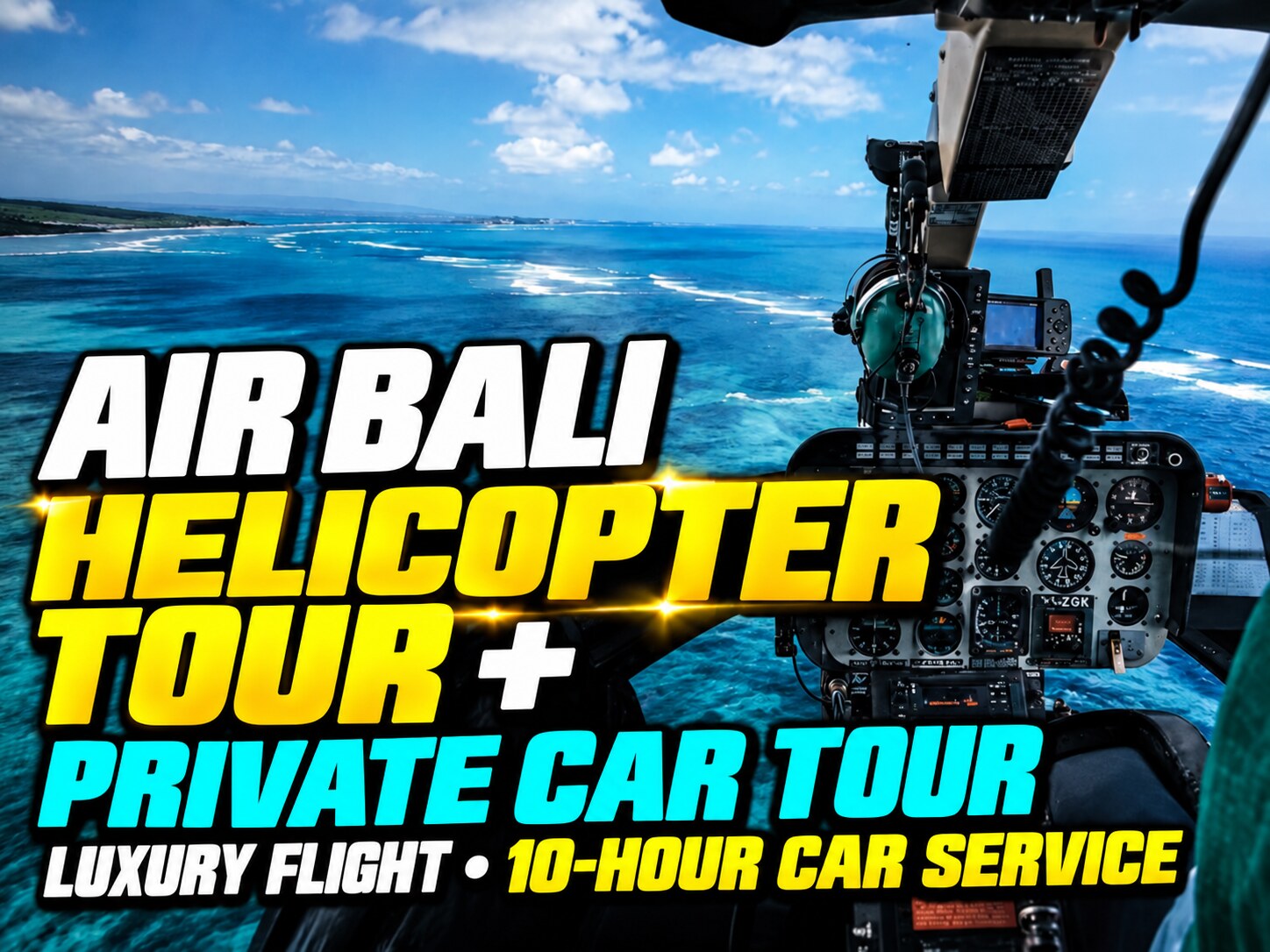 Air Bali Helicopter & Private Car Tour