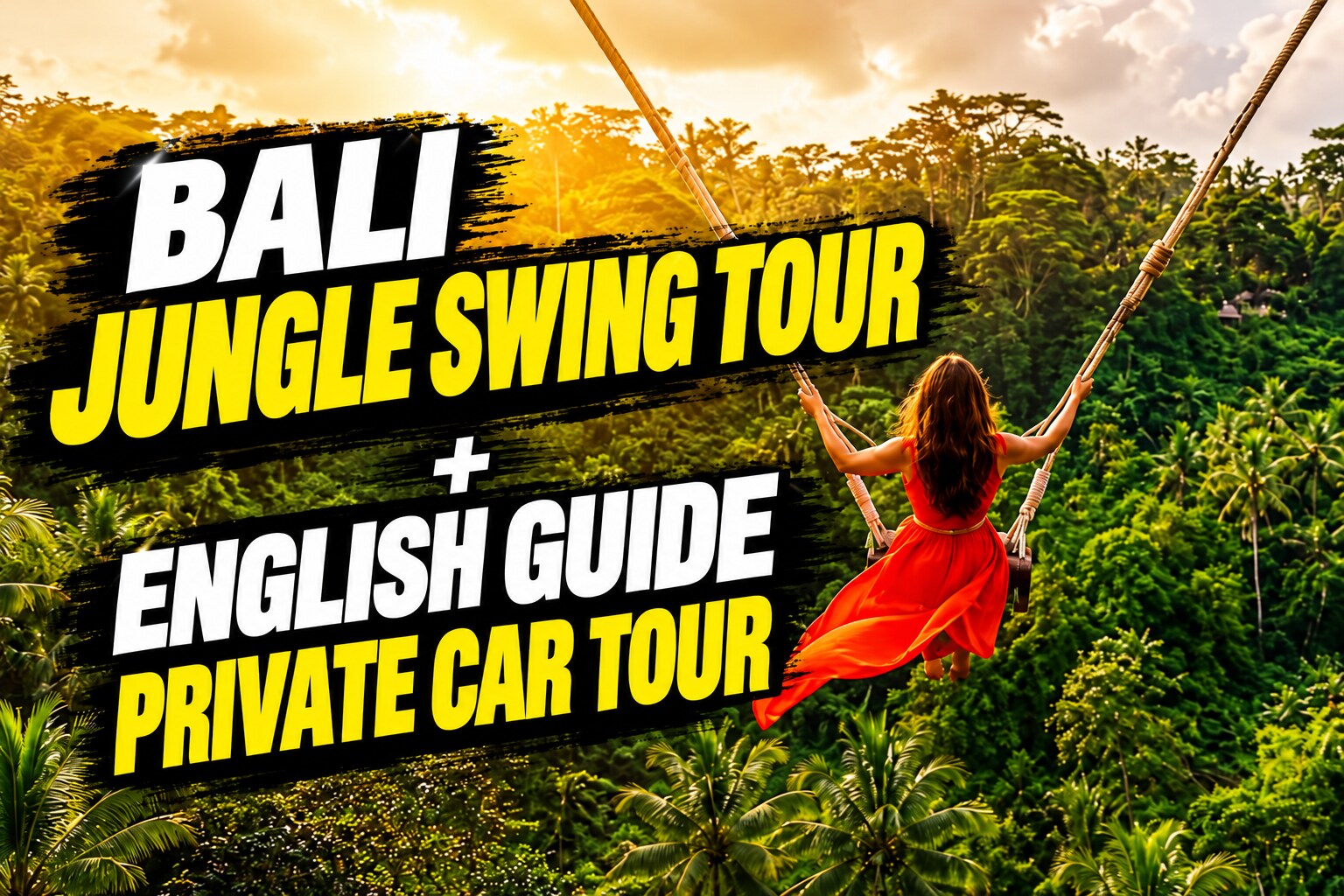 Ubud Jungle Swing & Private Car Tour