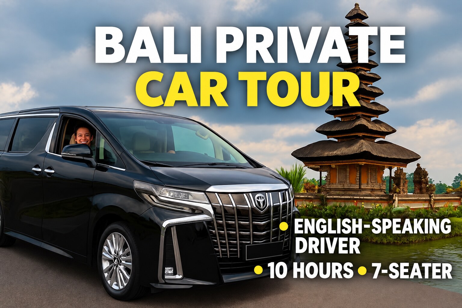 Bali Private Car Tour with English-speaking Driver