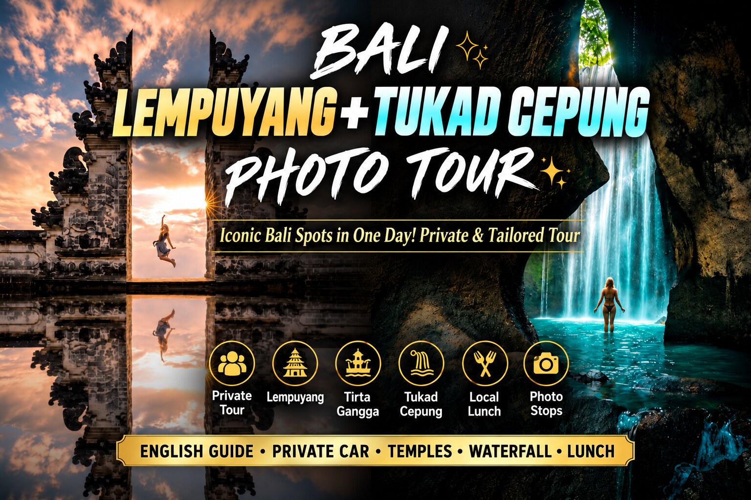Lempuyang & Tukad Cepung Waterfall Tour