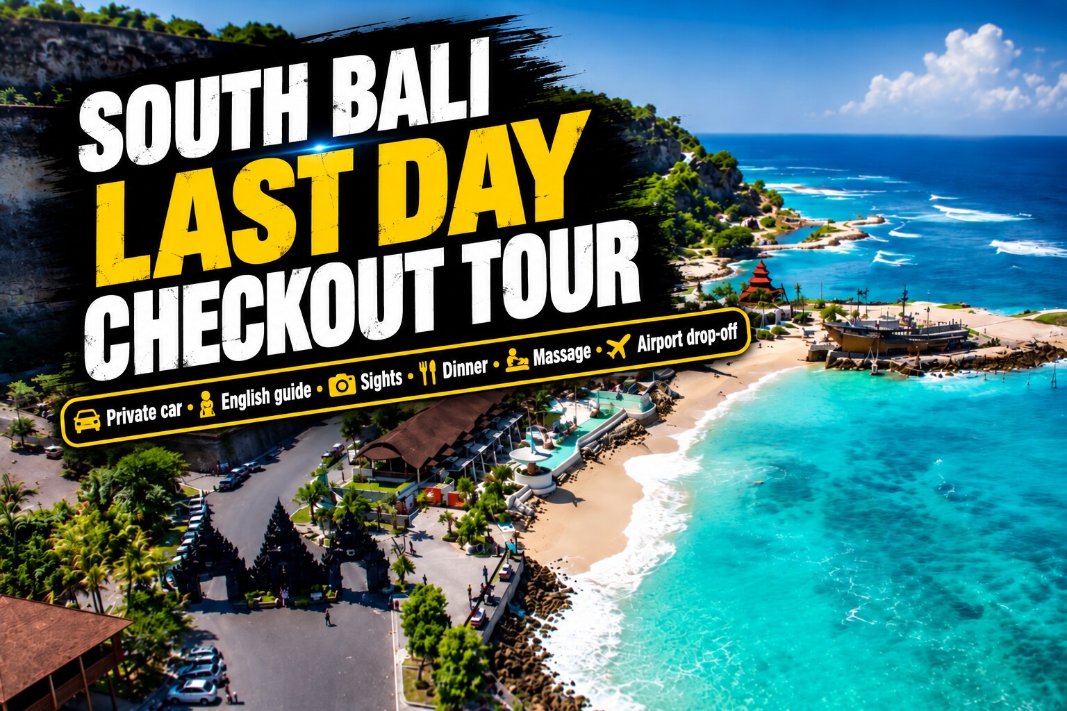 South Bali Last Day Tour & Airport Drop-off
