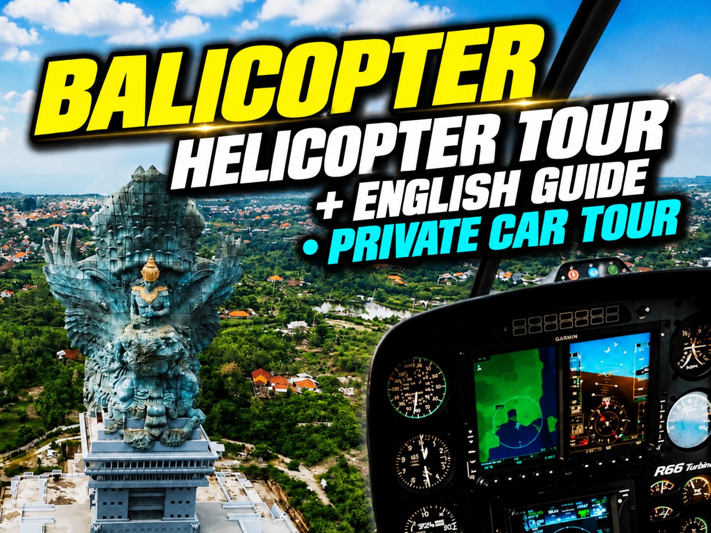 Balicopter Helicopter & Private Car Tour