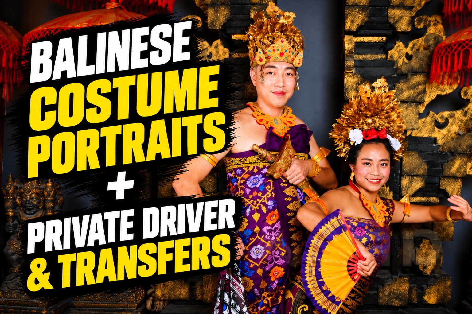 Balinese Costume Portraits with Private Transfers