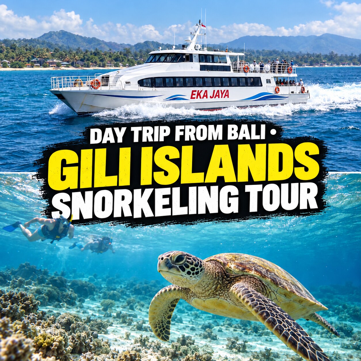 Gili Islands Snorkeling Day Trip from Bali