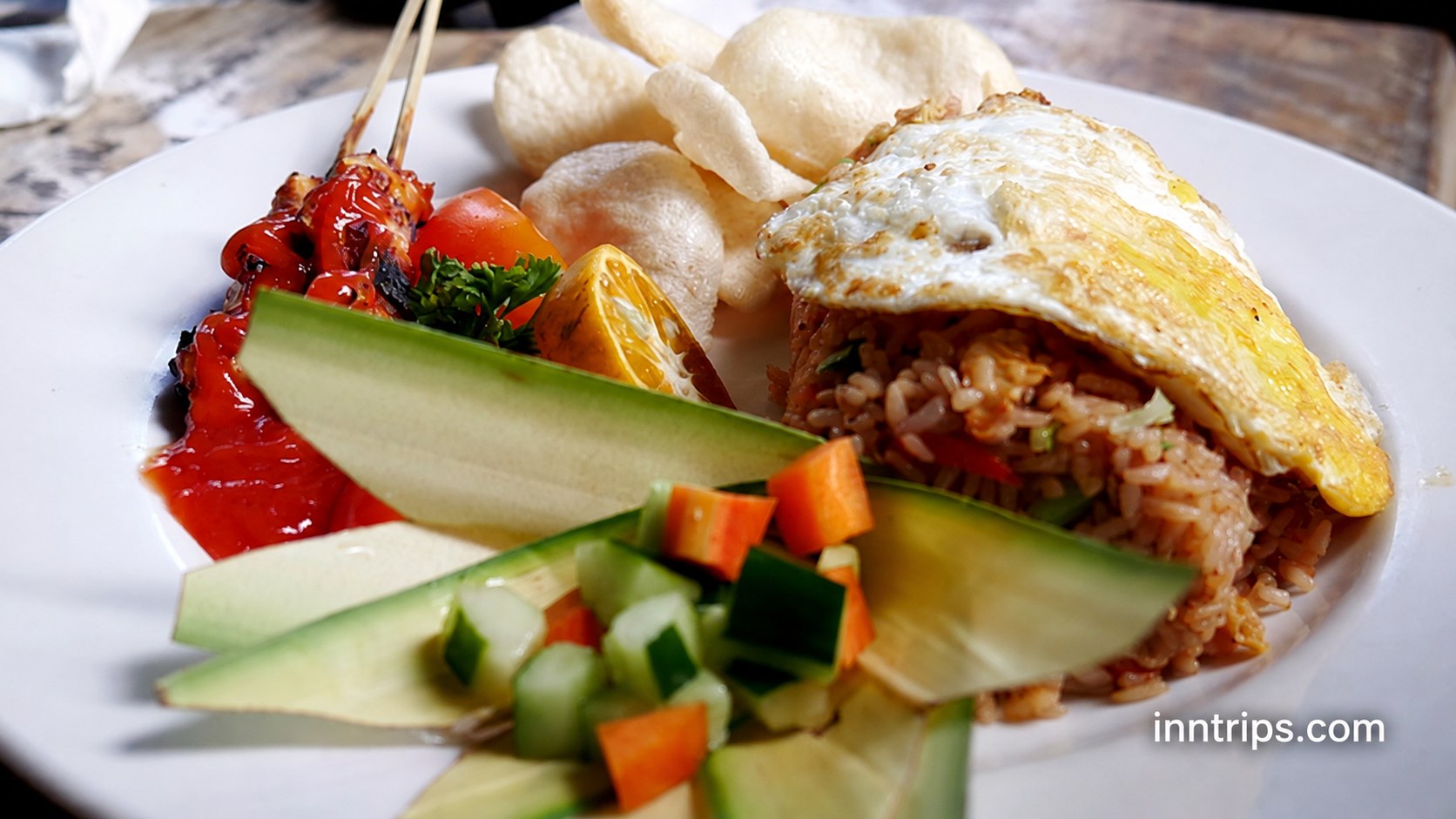 Local Indonesian lunch served during the Amed day tour