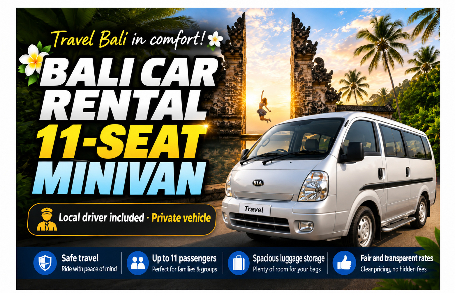 Bali 11 Seat Minivan Rental