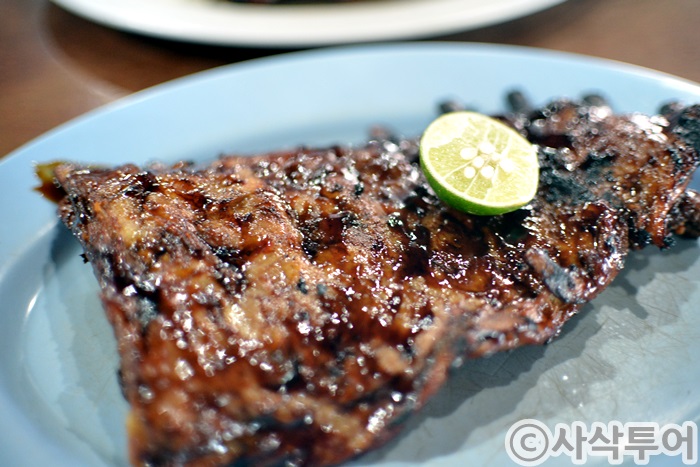 Close-up of the ribs