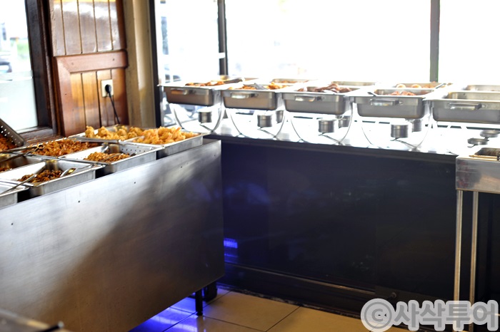 Counter and dining area