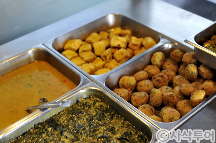 Prepared dishes on display