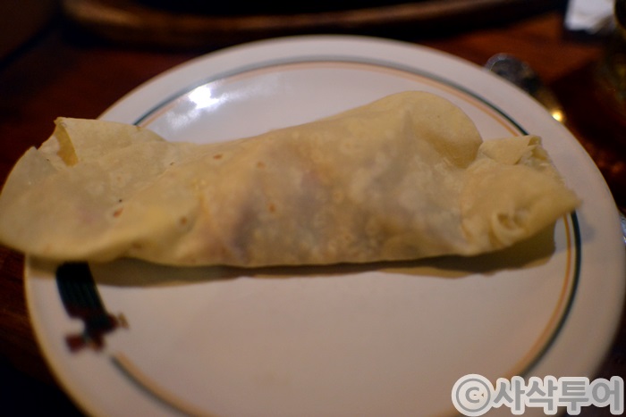 Tortilla served with the meal
