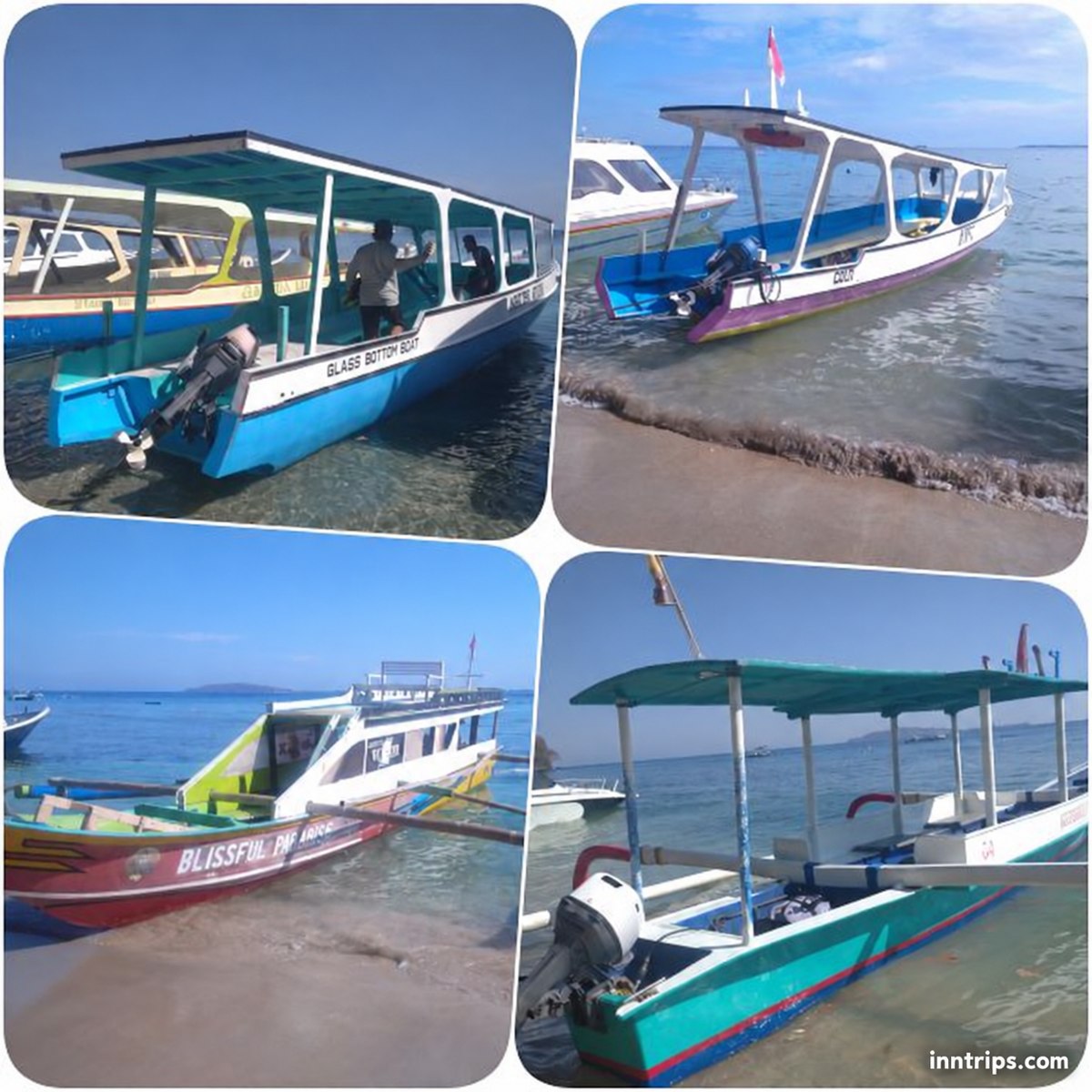 Local boats used around the Gili Islands
