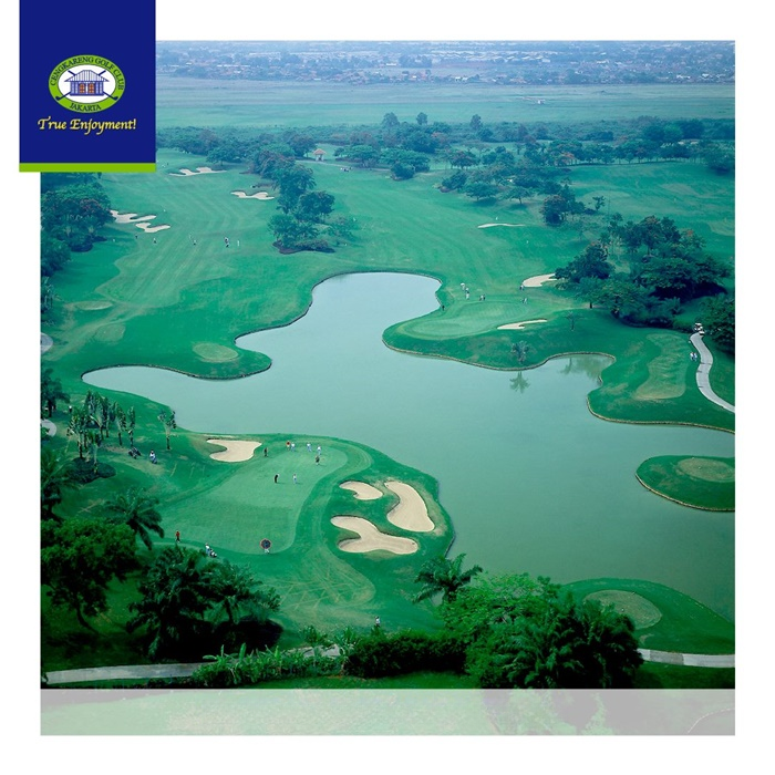 Coastal golf course landscape in Bali