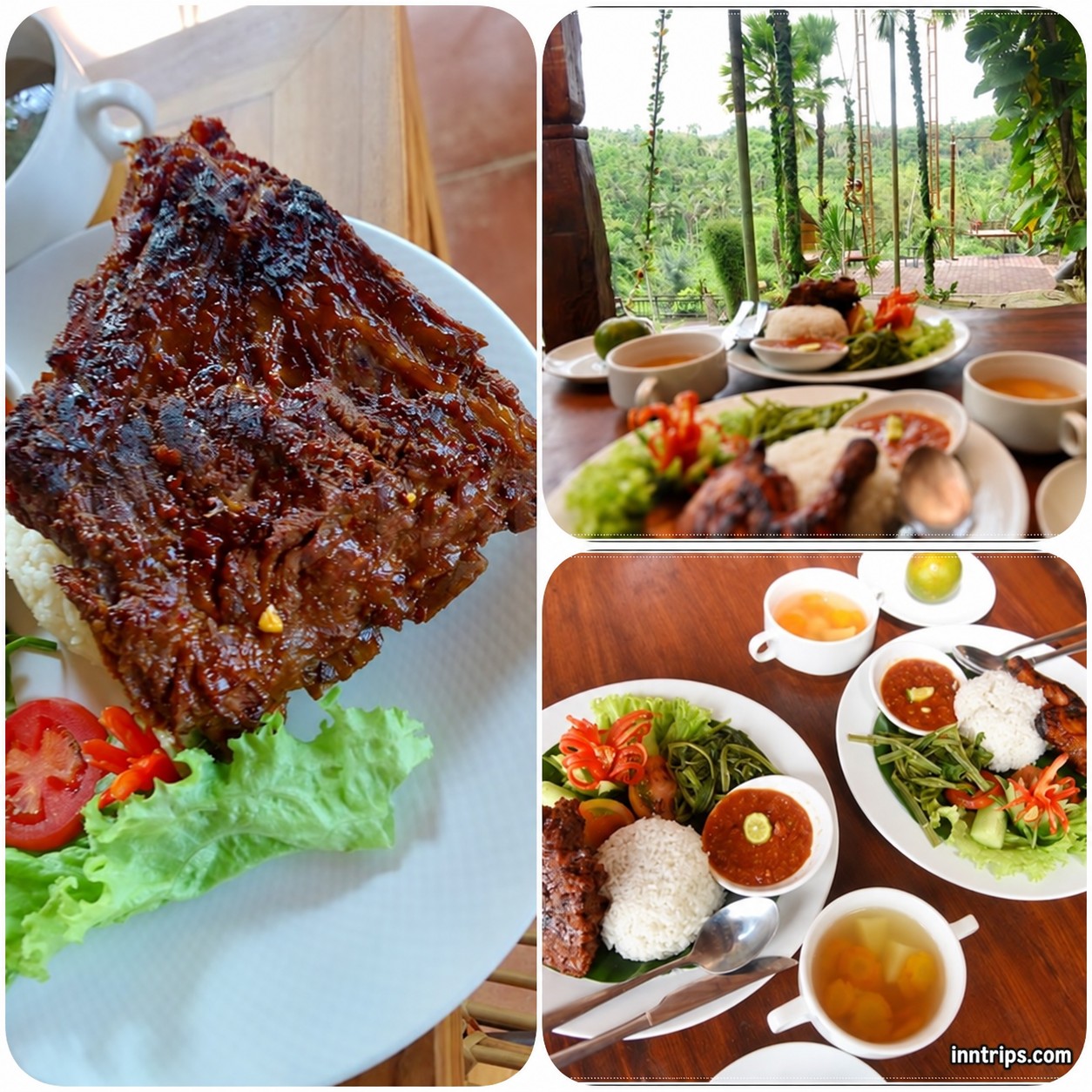 Pork-rib lunch at the swing venue