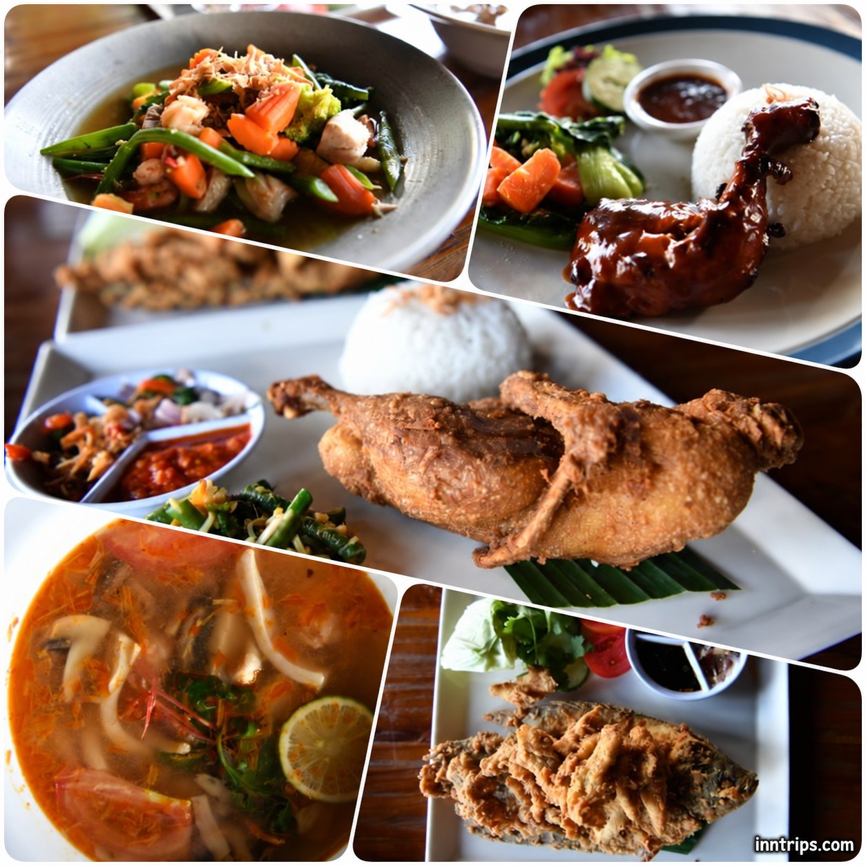 Dedari lunch dishes — menu examples