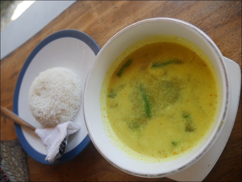 Example lunch — curry with rice