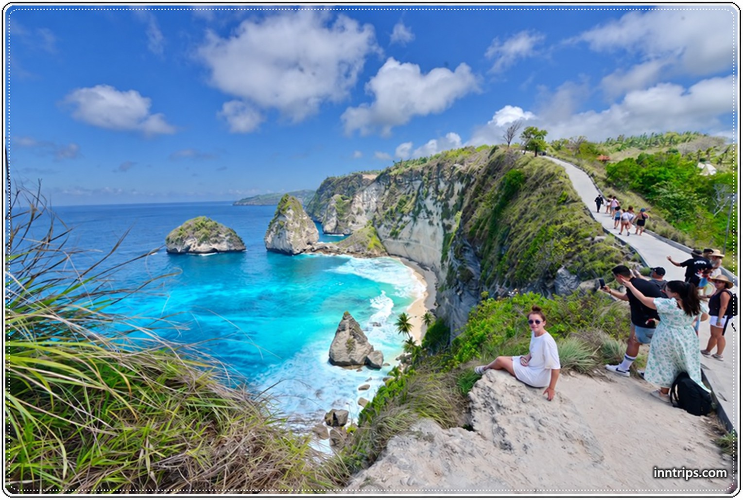 Cliffs, sand and turquoise sea
