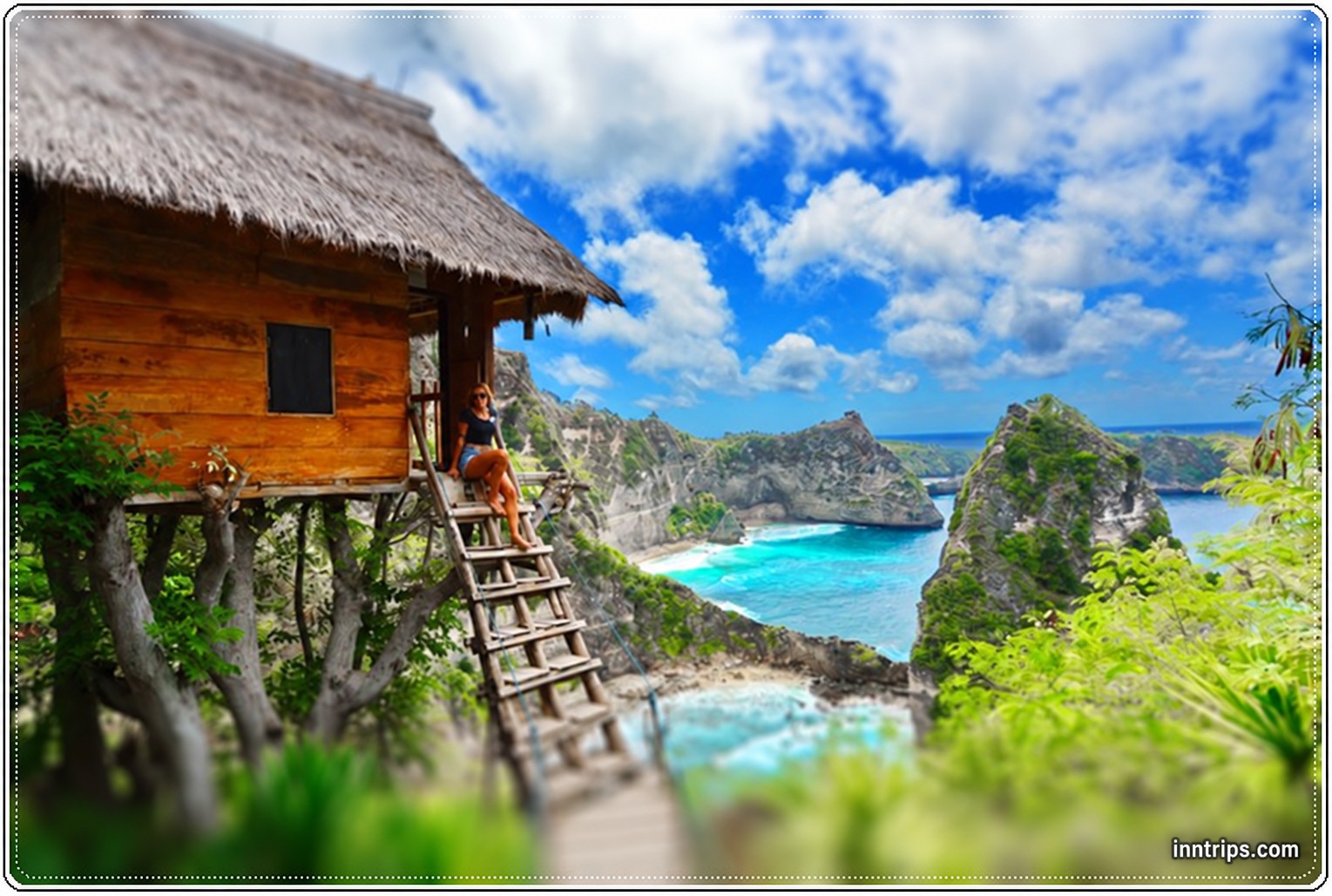 A little house above the ocean