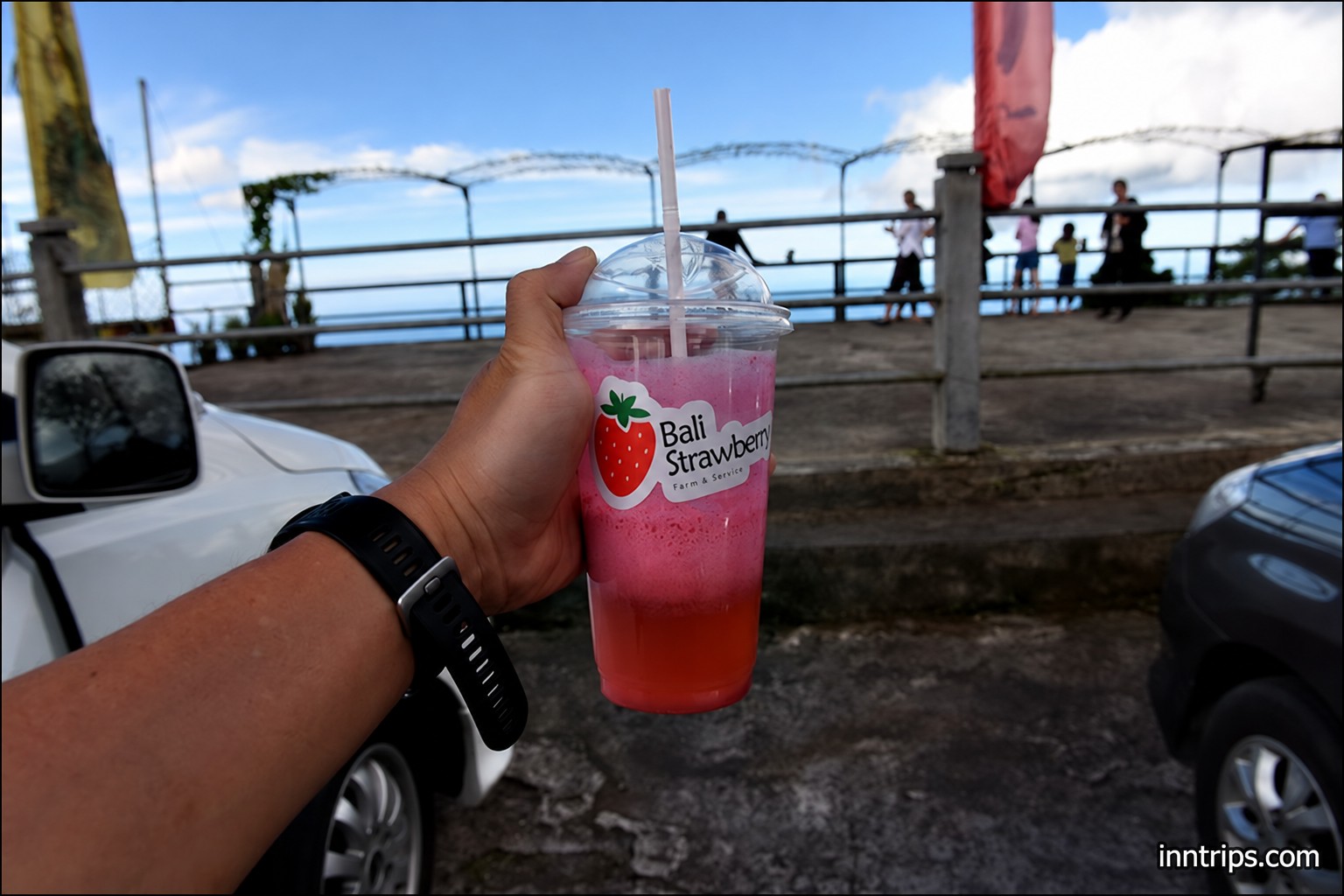 Sip a strawberry shake in Bedugul