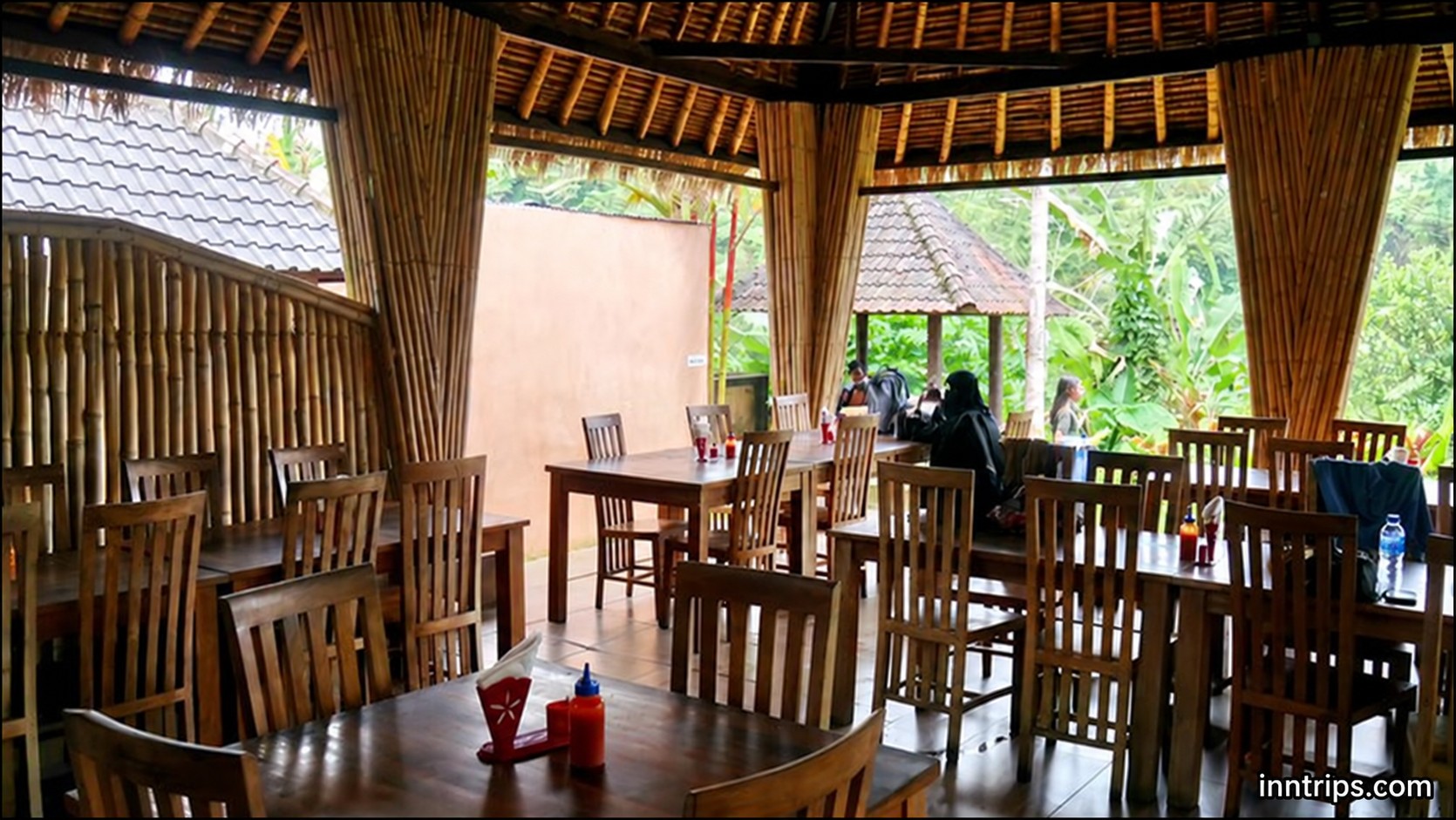 The open-air rafting restaurant