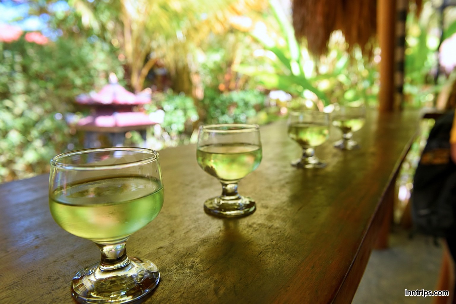 A welcome drink before the ride