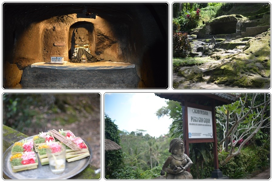 Goa Gajah — cave, stonework and temple details