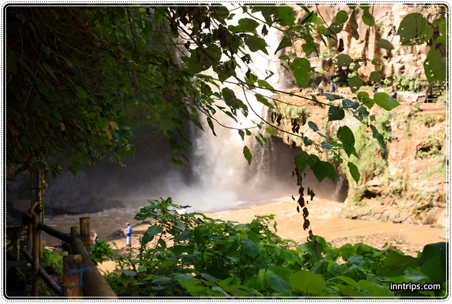 Finish with a waterfall view