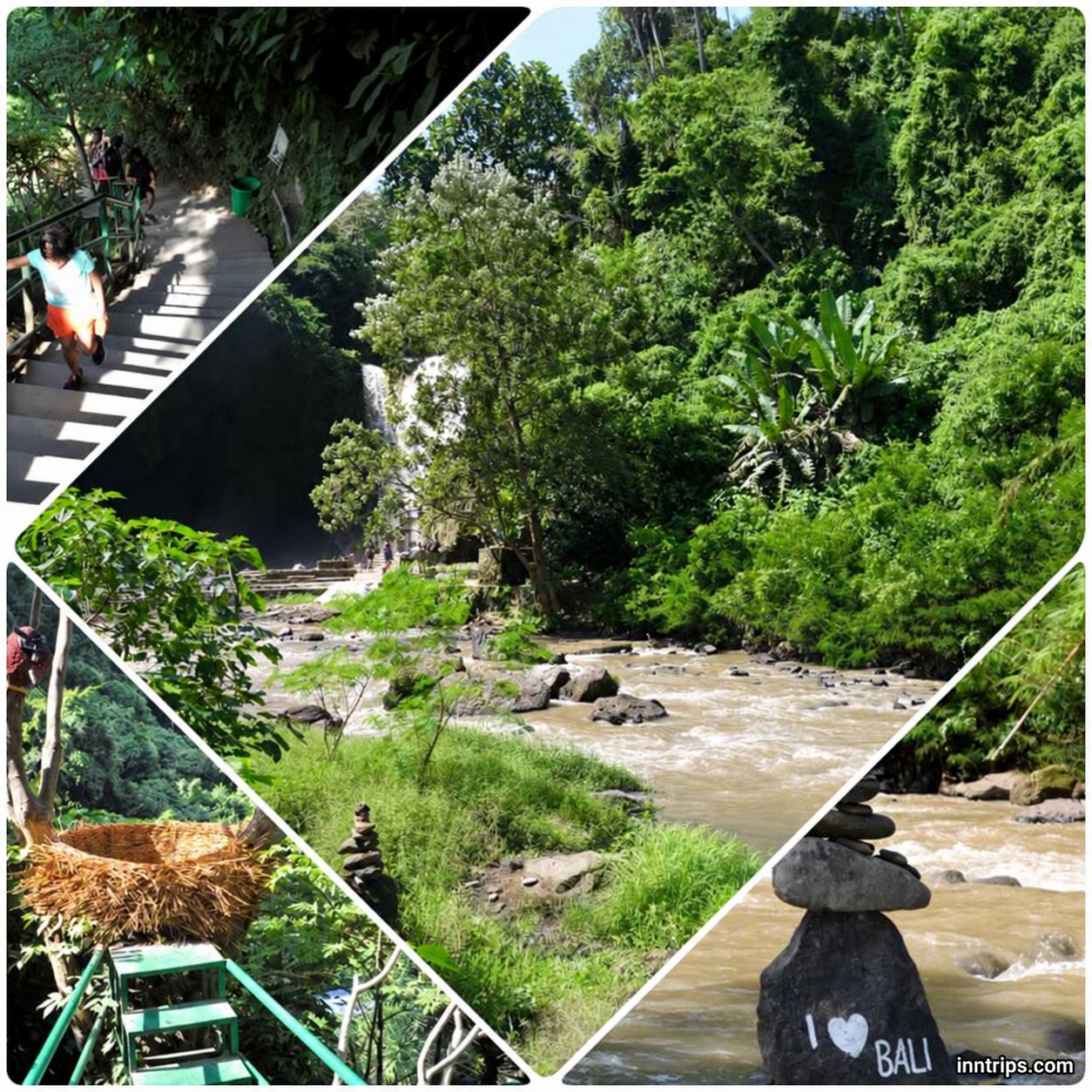 Tegenungan’s paths, river scenery and photo settings