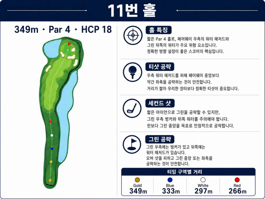 Jababeka Golf & Country Club — Hole 11 (original diagram)