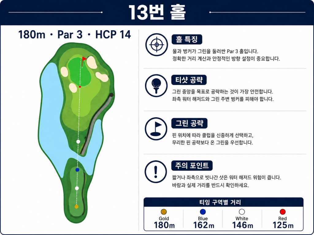 Jababeka Golf & Country Club — Hole 13 (original diagram)