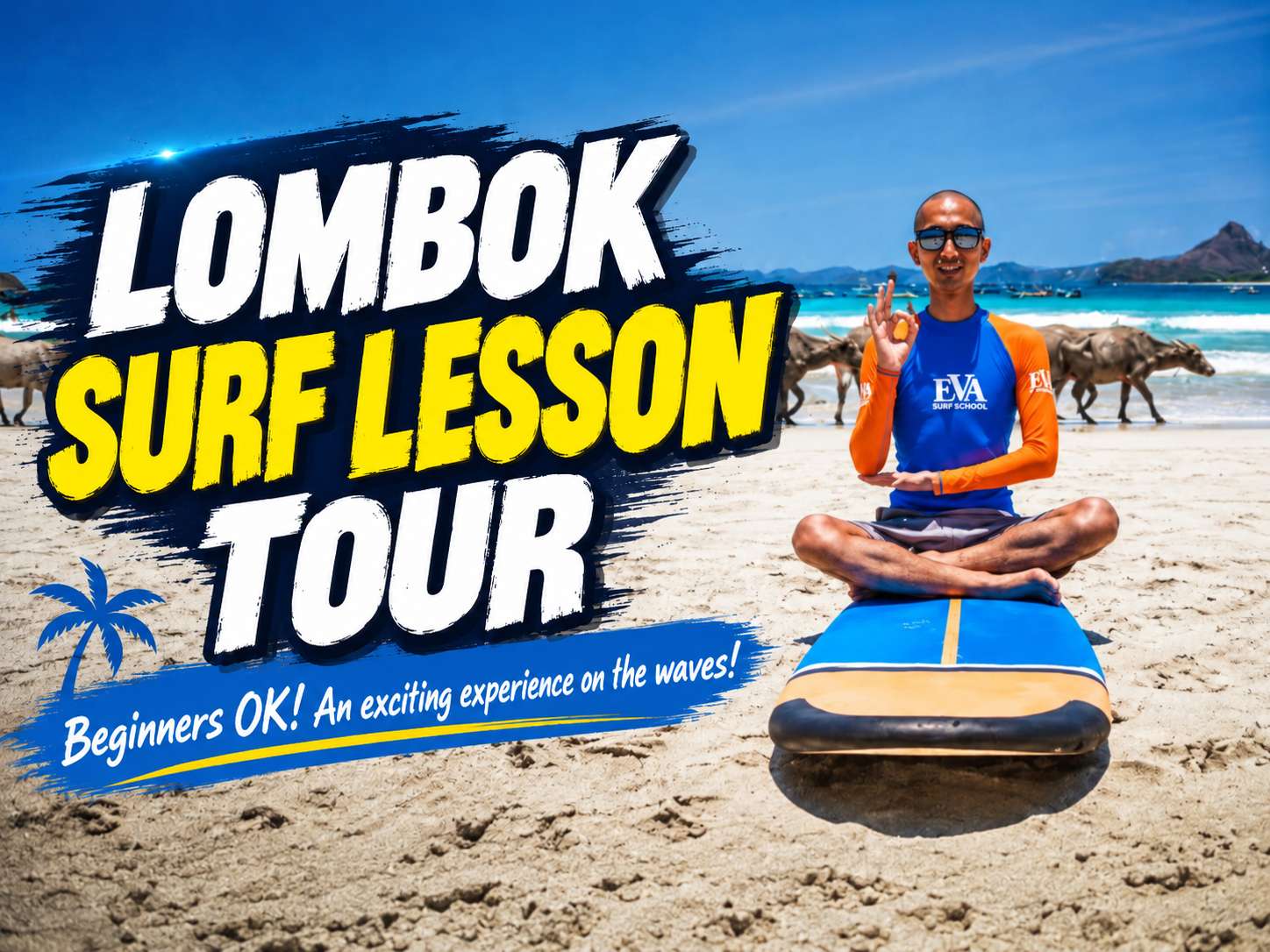 Lombok Beginner Surf Lesson Day Tour · English tour cover