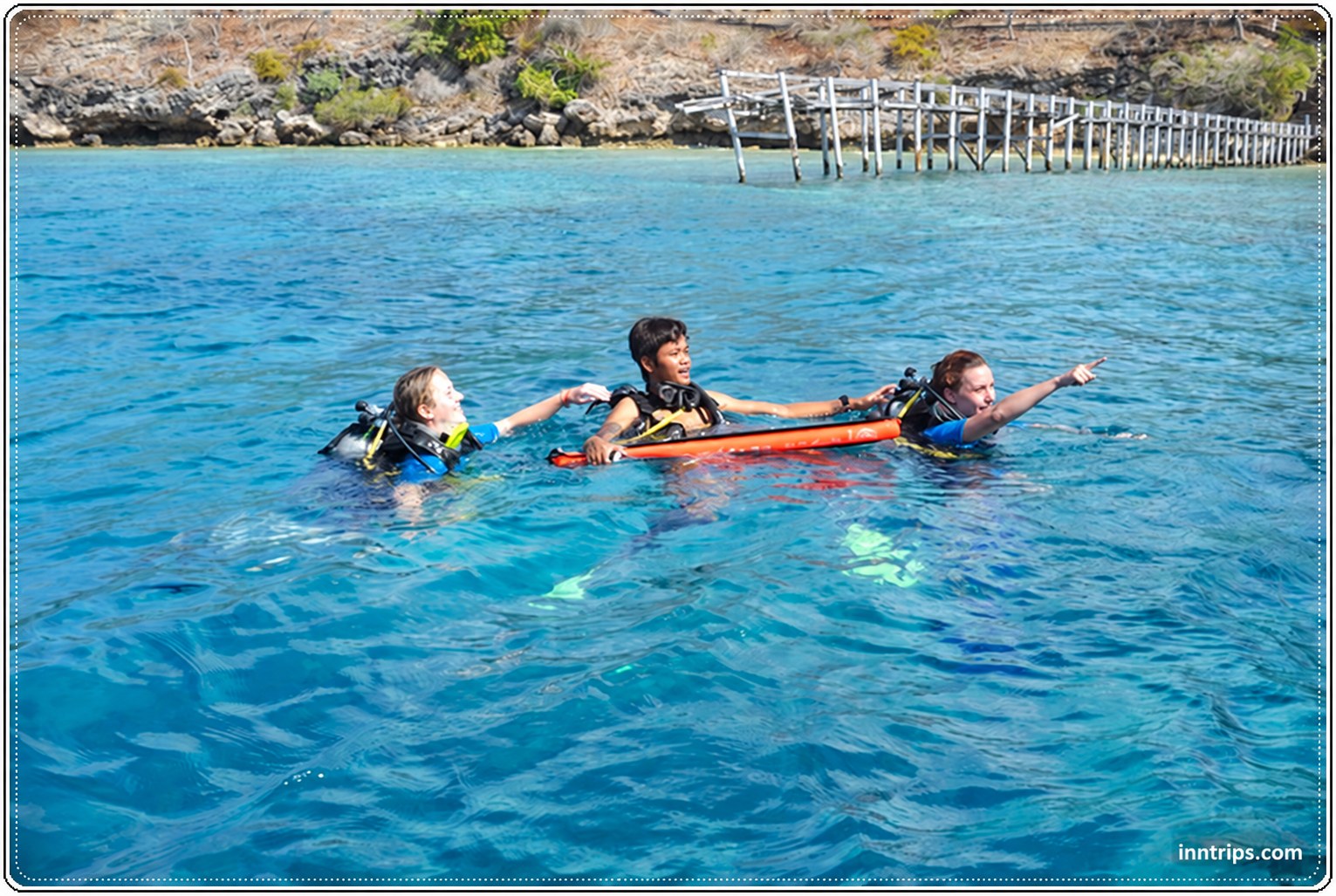 Divers in the water at Menjangan