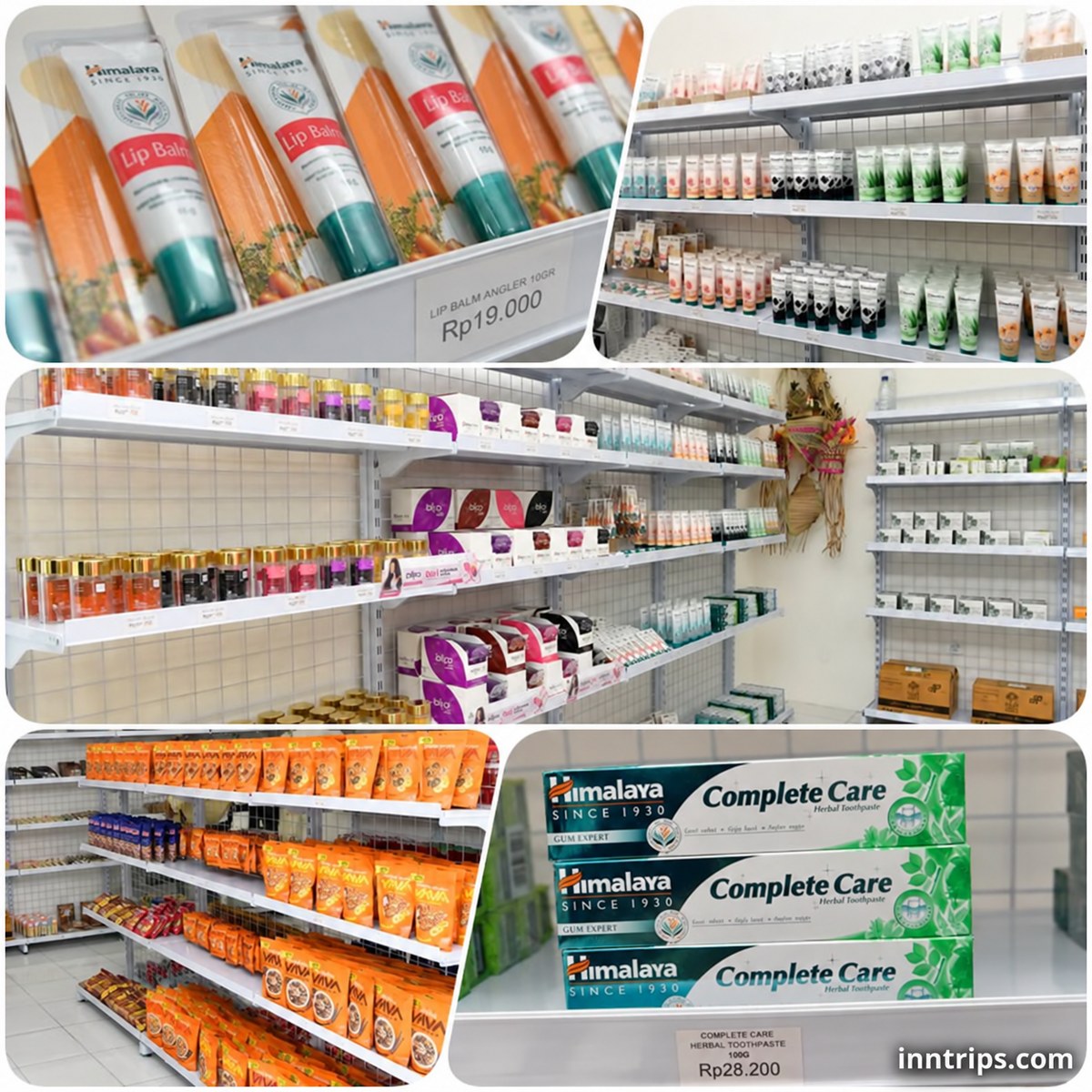 Shopping aisles at a Bali supermarket