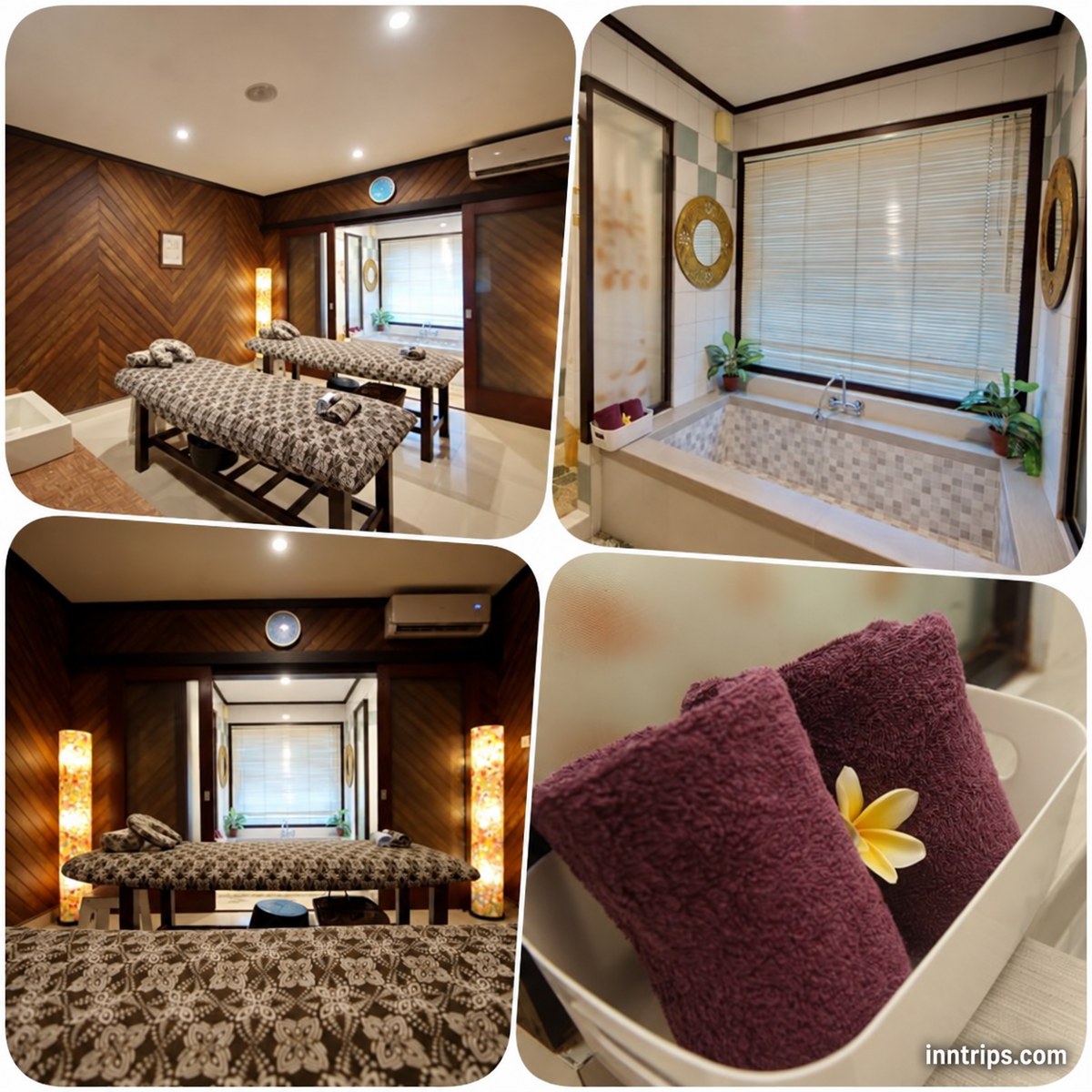 Balinese massage room and spa bath