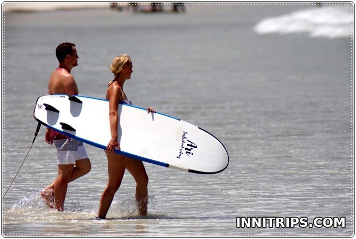 Guided surf practice in the sea · Lombok surf lesson photo 6
