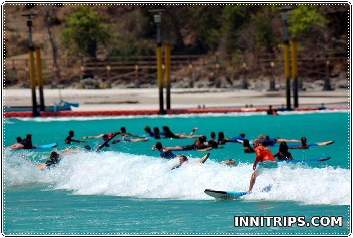 Guided surf practice in the sea · Lombok surf lesson photo 11