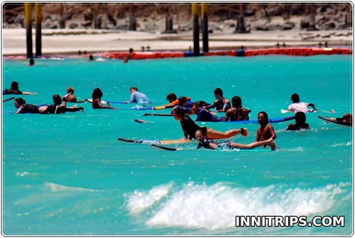 Guided surf practice in the sea · Lombok surf lesson photo 17