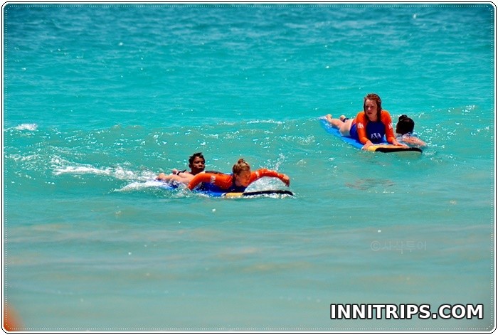 Guided surf practice in the sea · Lombok surf lesson photo 20