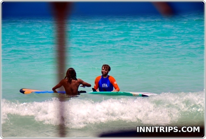Guided surf practice in the sea · Lombok surf lesson photo 21
