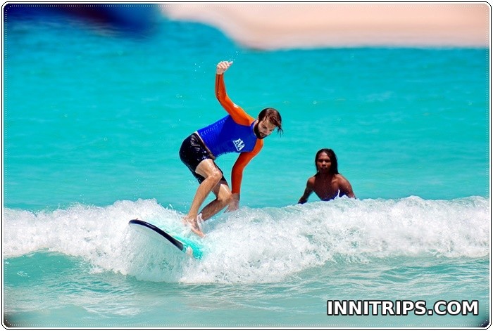 Guided surf practice in the sea · Lombok surf lesson photo 22