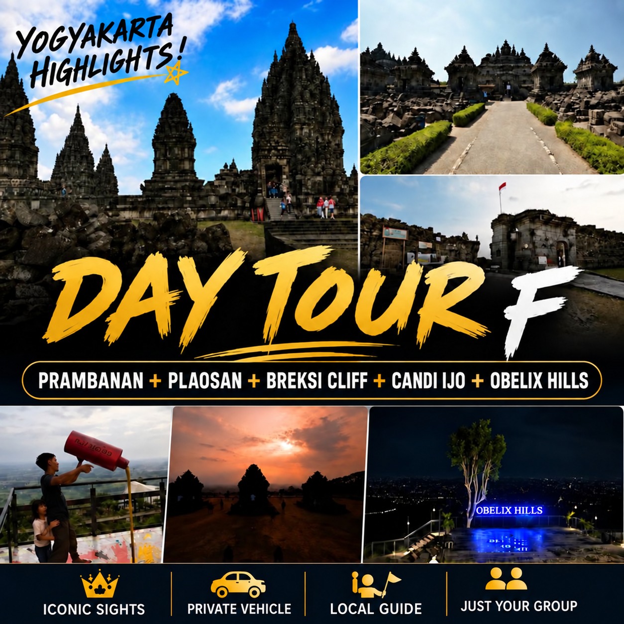 Yogyakarta Prambanan & Hill Views English tour poster