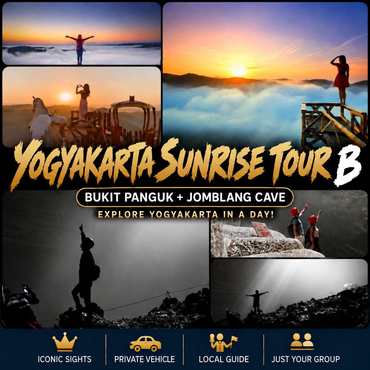 Yogyakarta Panguk Sunrise & Jomblang Cave English tour poster